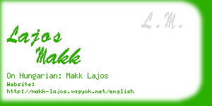 lajos makk business card